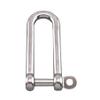 Stainless Long D Shackle with Captive PIN 1/2" 316 SS view 1