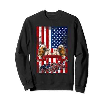 Independence Day Abeerica Beer Clothing 4th Of Juli Drinking Sweatshirt