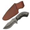 SZCO Supplies 9" Black Micarta Handle Damascus Steel Outdoor view 1