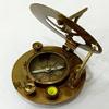 Antique Brass Sundial Compass Marine Boat Gift Pocket Sun Dial Compass view 3