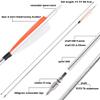 ZSHJGJR 31 inch Archery Aluminum Arrows 500 Spine Hunting Arrows with Removable Tips Natural Feather Fletchings Targeting Arrows for Compound & Recurve Bow 6/12 Pack (Orange, 12) view 4
