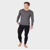 32 Degrees Men's 2-Pack Performance Lightweight Thermal Baselayer Legging Pant, Black/Black, Small view 3