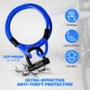 DocksLocks Security Cable Lock Set (5' to 25') Looped Ends, Weatherproof, Keyless Compact U-Lock with Combination, Anti-Theft for Bikes, Equipment 5ft view 2