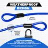DocksLocks Security Cable Lock Set (5' to 25') Looped Ends, Weatherproof, Keyless Compact U-Lock with Combination, Anti-Theft for Bikes, Equipment 5ft view 4