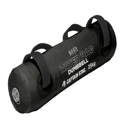 Captain Stag UR-921 Core Training Water Dumbbell, Water Bag Dumbbell, Up to 55.1 lbs (25 kg), Adjustable Weight, With Graduations, Black