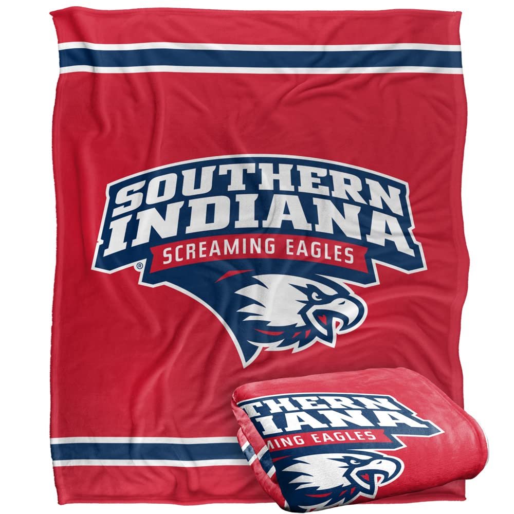 University of Southern Indiana Screaming Eagles Blanket, 50"x60" Primary Logo, Silky Touch Super Soft Throw