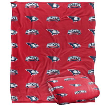 University of Southern Indiana Screaming Eagles Blanket, 50"x60" Logo Pattern, Silky Touch Super Soft Throw
