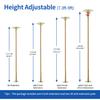 UMEKEN Spinning Static Dance Pole Portable Removable Adjustable 45mm Dancing Pole for Home Exercise Club Party Pub, Dancer Pole for Beginners and Professionals 440lb Weight Capacity, Gold view 3