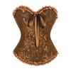 frawirshau Women's Lace Up Boned Overbust Corset Bustier Lingerie Bodyshaper Top Ginger XS view 1