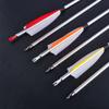 ZSHJGJR 31 inch Archery Aluminum Arrows 500 Spine Hunting Arrows with Removable Tips Natural Feather Fletchings Targeting Arrows for Compound & Recurve Bow 6/12 Pack (Red, 12) view 4