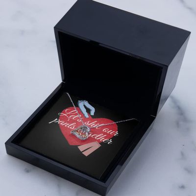 Love Dancing Necklace Luxury Box - Funny Jewelry Gift for Partner, Let's Sh*t Our Pants Together, Love Dancing Necklace Precious Jewelry