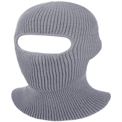 SATINIOR 1 Hole Ski Mask Winter Knitted Balaclava Warm Full Face Mask Windproof Head Cover for Men Women Sports Outdoor(Medium,Light Gray)