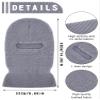 SATINIOR 1 Hole Ski Mask Winter Knitted Balaclava Warm Full Face Mask Windproof Head Cover for Men Women Sports Outdoor(Medium,Light Gray) view 3