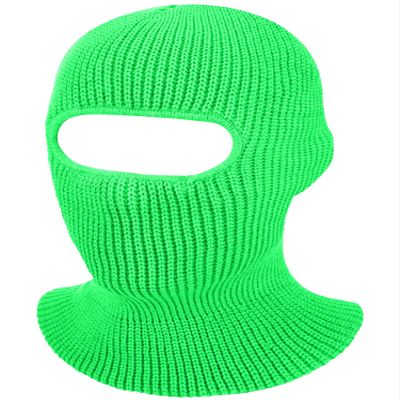 SATINIOR 1 Hole Ski Mask Winter Knitted Balaclava Warm Full Face Mask Windproof Head Cover for Men Women Sports Outdoor(Medium,Fluorescent Green)