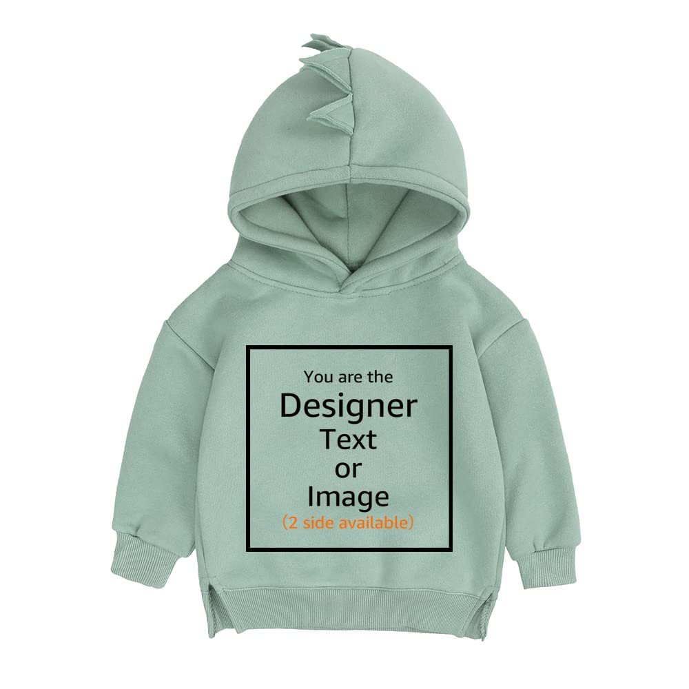 MYGBCPJS Kid Custom Text Image Hoodie Sweatshirt Tops Design Your Own Boys Girls Personalize Pullover Clothes Coat