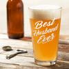 Best Husband Ever Engraved on 16 oz Beer Glass Pint Unique New Dad Gift Idea for Husband, Hubby, Fathers Day, Men view 3