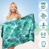 2 Pack Microfiber Beach Towel, Oversized Microfiber Pool Towel 75x 35, Sand-Free Beach Towel, Quick Drying Camping Towel, Super Absorbent Bath Blanket, Soft Breathable and Lightweight view 3