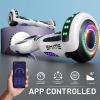 SIMATE Hoverboard, Bluetooth All Terrain Hover Boards with LED Lights and APP Control, Gifts for Kids Adults Girls Boys, for All Ages view 3