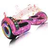 SIMATE Hoverboard, Bluetooth All Terrain Hover Boards with LED Lights and APP Control, Gifts for Kids Adults Girls Boys, for All Ages view 1