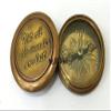Antique Compass Brown Leather case Brass Poem Compass Gift Item view 3