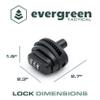 Evergreen Customizable 3 Digit Combination Universal Trigger Lock for Handguns, Pistols, Rifles, Shotguns, BB Guns, AR, Firearms (5) view 3