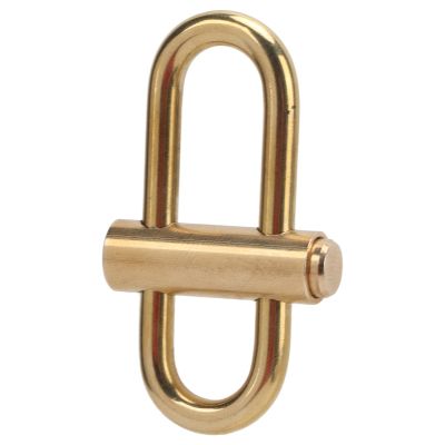 FASJ Brass Lock Clip Key Holder, Lightweight Portable Wear Resistant Slide Locking Carabiner for Camping