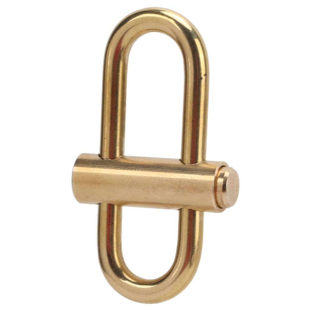 FASJ Brass Lock Clip Key Holder, Lightweight Portable Wear Resistant Slide Locking Carabiner for Camping