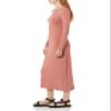 Amazon Essentials Women's Wide Rib Open Back Long Sleeve Dress, Terracotta, X-Large view 3