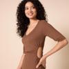 Amazon Essentials Women's Fine Rib Side Cut-Out Dress (Previously Daily Ritual), Chocolate, Medium view 4