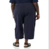 Amazon Essentials Women's Terry Cotton & Modal Barrel-Leg Sweatpant (Previously Daily Ritual), Navy, Small view 2