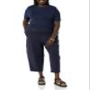 Amazon Essentials Women's Terry Cotton & Modal Barrel-Leg Sweatpant (Previously Daily Ritual), Navy, Small view 3