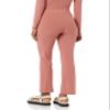 Amazon Essentials Women's Wide Rib Flared Ankle Pant, Terracotta, Small view 2