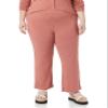Amazon Essentials Women's Wide Rib Flared Ankle Pant, Terracotta, Small view 4