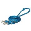 Braided Polyester Barrel Rein Blue Gray view 1