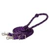 Braided Polyester Barrel Rein Blue Gray view 4