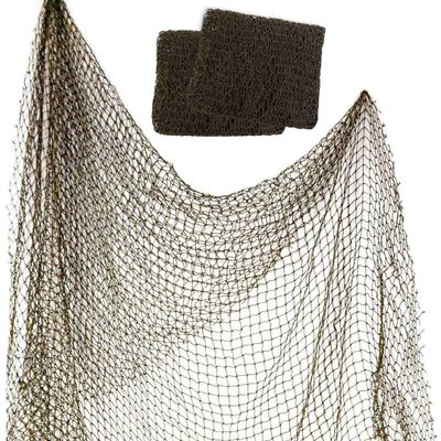 Fishing Net Decor Real Repurposed 5x10ft (2 Pack) Fishing Net for Wall, Beach Party & Nautical Decorations Authentic Fish Netting for Pirate & Mermaid Themes Indoor Outdoor Coastal Home Dcor