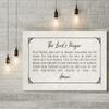 The Lord's Prayer Canvas Wall Art - Bible Verse Decor - Christian Inspirational Wall Decor - Scripture Quotes - Religious Farmhouse Home Decor Gifts - Our Father Prayer- 36x18 ready to hang canvas view 2