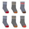 Carhartt Kids' Midweight Camp Crew Sock 6 Pack, Assorted 1 Multi, Large view 1