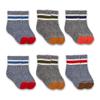 Carhartt Boys Midweight Camp Crew 6 Pack Socks, Assorted 1 Multi, Medium US view 1