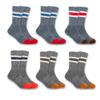 Carhartt Kids' Midweight Camp Crew Sock 6 Pack, Assorted 01 Multi, Medium view 1
