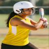 Epic Women's Line Drive Sleeveless Softball Jersey for Yellow/White L view 2