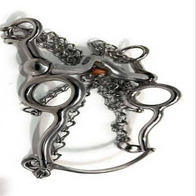 5 3/8" Charro Saddle Horse Bit, Freno Charro para Caballo, Stainless Steel Mexican Horse Bit