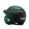 Boombah DEFCON Batting Helmet Sleek Profile Black/Kelly Green - Size Junior 6 1/4" - 7" view 3