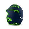 Boombah DEFCON Batting Helmet Sleek Profile Navy/Lime Green NOSCAE - Size Junior 6 1/4" - 7" view 3