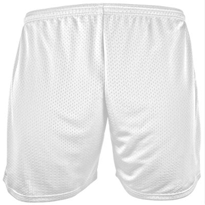 Epic Youth 9" & 6" Graded Inseams Lined Tricot Mesh Sports Shorts (No Pockets) White XS