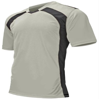 Epic Youth Madrid V-Neck Grey/Black Soccer Jersey L