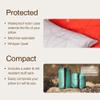 Coop Home Goods Original Adjustable Travel Pillow and Waterproof Pillow Protector Grey Bundle with Compressible Stuff Sack, Medium-Firm Memory Foam and Washable Cover, CertiPUR-US Certified (19x13) view 2