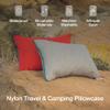 Coop Home Goods Original Adjustable Travel Pillow and Waterproof Pillow Protector Grey Bundle with Compressible Stuff Sack, Medium-Firm Memory Foam and Washable Cover, CertiPUR-US Certified (19x13) view 4