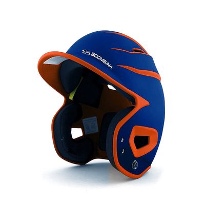 Boombah DEFCON Batting Helmet Sleek Profile Royal Blue/Orange - Size Junior 6 1/4" - 7"