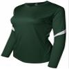 Epic Women's Style Long Sleeve Cooling Green/White Volleyball Jersey XS view 1